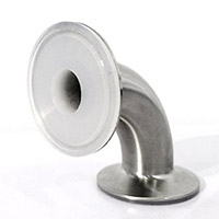 衛生級襯氟90度快裝彎頭